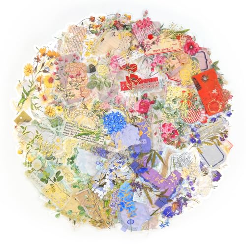 180Stück Transparente Vorgeschnitten Aesthetic Sticker, PET Aufkleber Blumen Vintage Stickers Naturmotive Abziehbilder für DIY Scrapbook Zubehör Supplies Junk Journal Karte machen Fotoalbum Geschenke 180Stück Transparente Vorgeschnitten Aesthetic Sticker, PET Aufkleber Blumen Vintage Stickers Naturmotive Abziehbilder für DIY Scrapbook Zubehör Supplies Junk Journal Karte machen Fotoalbum Geschenke von NPCSWXQ
