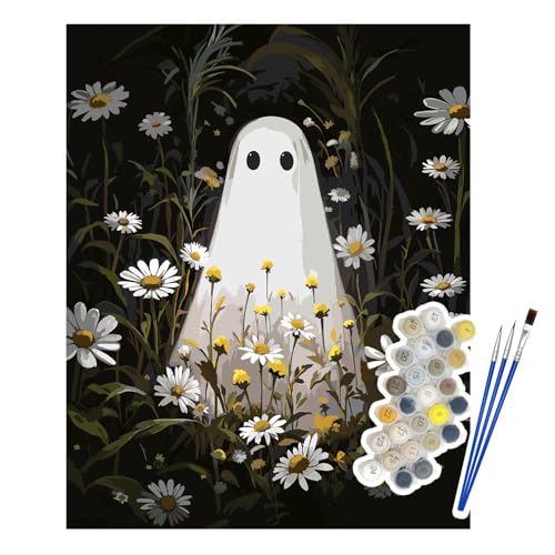 NPCSWXQ Halloween Geister Malen Nach Zahlen Kit für Erwachsene Anfänge,Blumenmotiven Paint By Numbers für Home Schlafzimmer Studie oder Büro Dekoration Jungen und Mädchen Geschenk 40x50cm NPCSWXQ Halloween Geister Malen Nach Zahlen Kit für Erwachsene Anfänge,Blumenmotiven Paint By Numbers für Home Schlafzimmer Studie oder Büro Dekoration Jungen und Mädchen Geschenk 40x50cm von NPCSWXQ