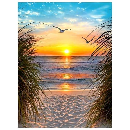 NPCSWXQ Sonnenuntergang Strand Diamant Painting Bilder Erwachsene Kits, 5D Diamond Dots Kits für Adults Anfänger, DIY Full Drill Paint Art für Home Wall Schlafzimmer oder Büro Dekor Geschenk 30x40cm NPCSWXQ Sonnenuntergang Strand Diamant Painting Bilder Erwachsene Kits, 5D Diamond Dots Kits für Adults Anfänger, DIY Full Drill Paint Art für Home Wall Schlafzimmer oder Büro Dekor Geschenk 30x40cm von NPCSWXQ