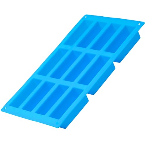 NPEX Müsliriegel Form - Silikonform für 12 Riegel - große rechteckige Müsliriegelform, Antihaft - Backform für Riegel, Energieriegel, Schokoriegel, kleine Kuchen, Törtchen, Brownie, Schokolade, Seife von NPEX