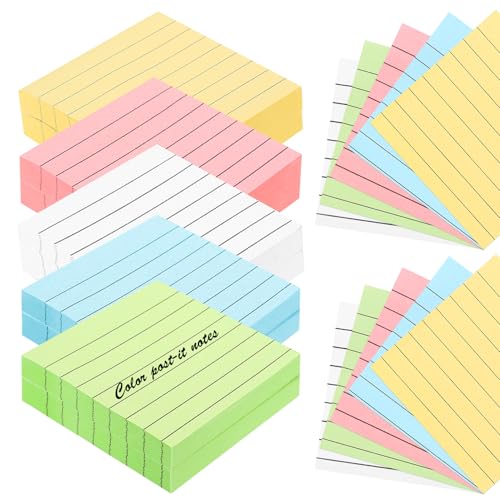 10 PackungHaftnotizen Klebezettel, Sticky Notes, Farbige Haftnotizen Bunte Haftnotizen Blöcke, Selbstklebende Notizzettel Klebend, Notizzettel Block für Büro Zuhause Schule, 76 x 76 mm, 5 Farben von NPSPVOK