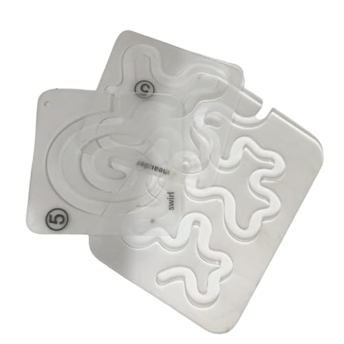 1 Set Quiltschablone, transparentes Nählineal, Quiltschablone, einfach zu bedienen, Acryl, Quilt-Lineal zum Nähen von NPXUAMTJ