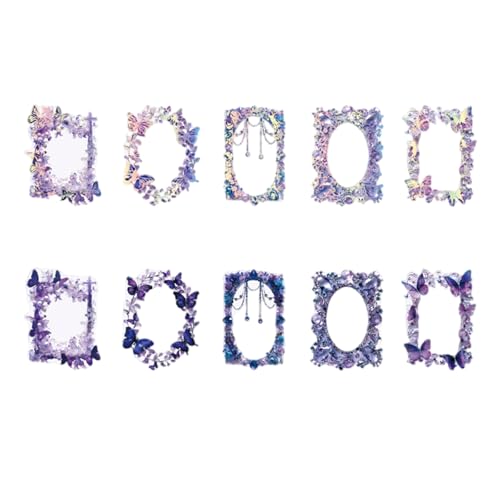 10 Blätter Border Sticker Scrapbook Sticker Dekorative Kristallmuseums Serie Für Journaling Crystal Museums Serie Dekoratives Sammelalbum von NPXUAMTJ