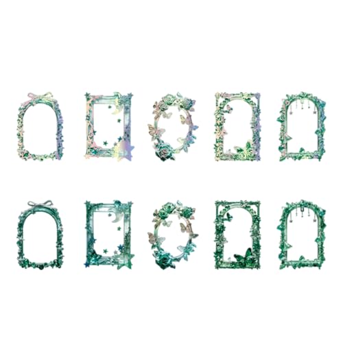 10 Blätter Border Sticker Scrapbook Sticker Dekorative Kristallmuseums Serie Für Journaling Crystal Museums Serie Dekoratives Sammelalbum von NPXUAMTJ