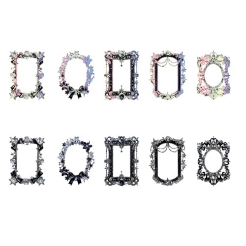 10 Blätter Border Sticker Scrapbook Sticker Dekorative Kristallmuseums Serie Für Journaling Crystal Museums Serie Dekoratives Sammelalbum von NPXUAMTJ
