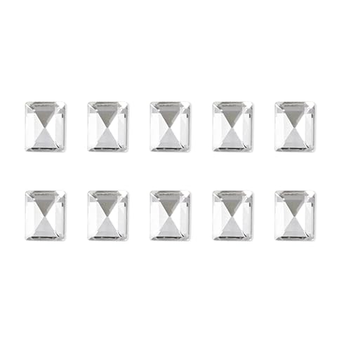 10 x Charms, unregelmäßige Nägel, Kunst-Charms, spitzer Boden, Strasssteine, Herzanhänger, Kristalle, Charms von NPXUAMTJ