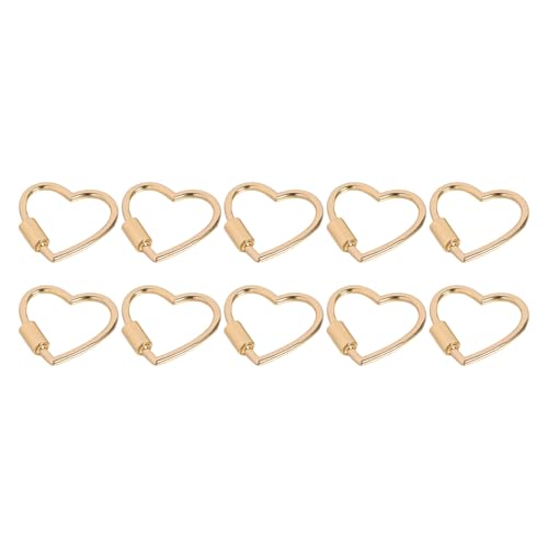 10 x Herz-Karabiner mit Schraubverschluss, herzförmige Schnallen, Verschlüsse für Handtaschen, Schlüsselanhänger, Taschenzubehör 10 x Herz-Karabiner mit Schraubverschluss, herzförmige Schnallen, Verschlüsse für Handtaschen, Schlüsselanhänger, Taschenzubehör von NPXUAMTJ