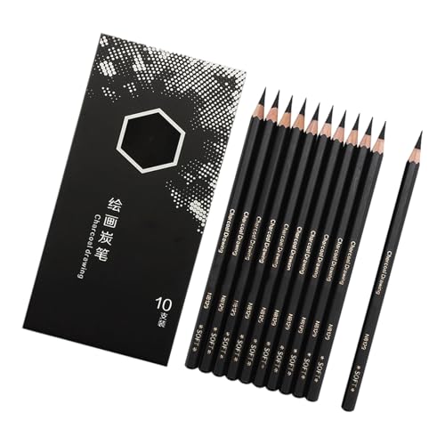 10pcs Professionelle Holzkohle Bleistift Holz Skizzenstifte Zum Skizzieren Von Zeichnungskünstlern Kunstversorgungs Zeichnungen Werkzeug Set Charcoal Stifte 10pcs Professionelle Holzkohle Bleistift Holz Skizzenstifte Zum Skizzieren Von Zeichnungskünstlern Kunstversorgungs Zeichnungen Werkzeug Set Charcoal Stifte von NPXUAMTJ