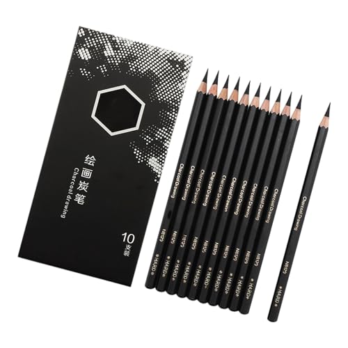 10pcs Professionelle Holzkohle Bleistift Holz Skizzenstifte Zum Skizzieren Von Zeichnungskünstlern Kunstversorgungs Zeichnungen Werkzeug Set Charcoal Stifte 10pcs Professionelle Holzkohle Bleistift Holz Skizzenstifte Zum Skizzieren Von Zeichnungskünstlern Kunstversorgungs Zeichnungen Werkzeug Set Charcoal Stifte von NPXUAMTJ