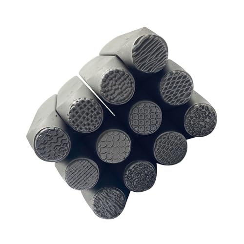 12pieces Metall Schmuck Schnitzwerkzeug Schmuckmeißel Set Professionelle Handwerkswerkzeugstahl Textur Für Musterherstellung von NPXUAMTJ