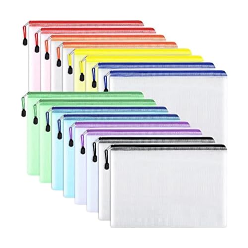 16pcs Reißverschlüsse Dateibeutel Brieftasche 13x9.25 Zoll Datei Ordner Beutel Wasserfestes PVC Dokumentbeutel Für Schulbüro Reisedokumente 16pcs Reißverschlüsse Dateibeutel Brieftasche 13x9.25 Zoll Datei Ordner Beutel Wasserfestes PVC Dokumentbeutel Für Schulbüro Reisedokumente von NPXUAMTJ