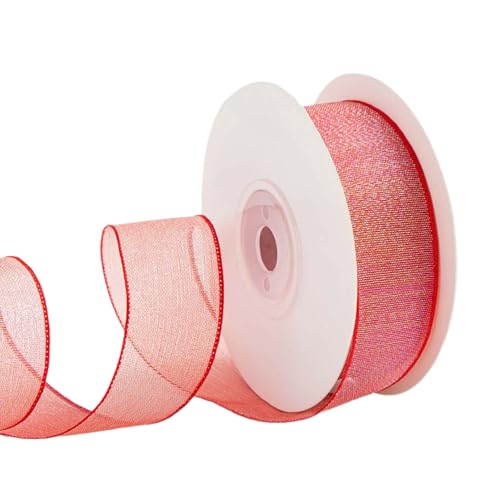 1inchx11yd Sheer Organza Ribbon Weihnachtsband Für Bögen Kranzfestigen Weihnachtsbaum Hochzeits Geburtstagdekoration 1inchx11yd Sheer Organza Ribbon Weihnachtsband Für Bögen Kranzfestigen Weihnachtsbaum Hochzeits Geburtstagdekoration von NPXUAMTJ