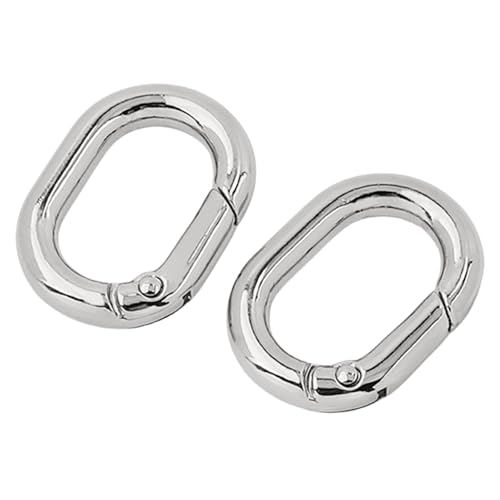 2 Stück/Set ovale Ringe mit Schnalle, Federringe, Schlüsselanhänger, Schnallen, Metall, ovale Ringe für Taschen, Geldbörsen, Gürtel, Schlüsselanhänger 2 Stück/Set ovale Ringe mit Schnalle, Federringe, Schlüsselanhänger, Schnallen, Metall, ovale Ringe für Taschen, Geldbörsen, Gürtel, Schlüsselanhänger von NPXUAMTJ