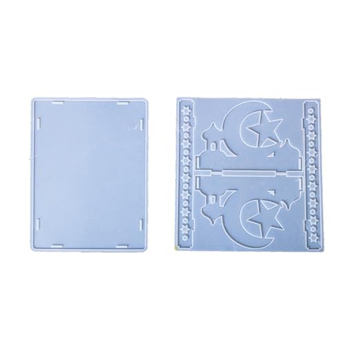 2 Stück Flexible Silikonmondsternburgen Schimmelpilze Tragbares Accessoire Für Kuchen Schokoladen Gelee Seife Machen von NPXUAMTJ
