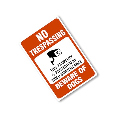 24-Stunden-Videoschild, reflektierendes Weißblech, Warnschild für den Innen- und Außenbereich von NPXUAMTJ