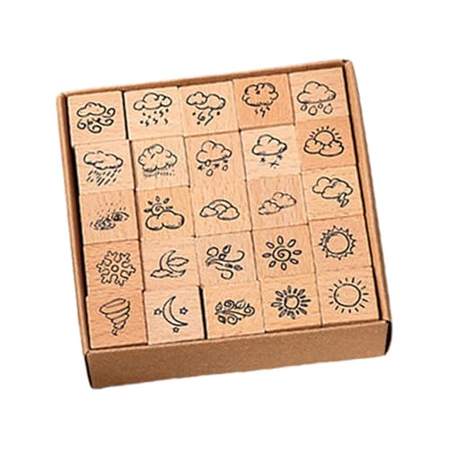 25pcs Vintage Holzstempel Blumen Schmetterling Stempel Für Scrapbooking Card Making Journal Fotoalbum Und Verpackung Handgefertigter Handwerk Stempel von NPXUAMTJ