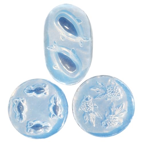 3 x vielseitige Silikonformen, Epoxidharz, Gold, Fischwal für einzigartiges Zubehör, Meerestier-Form, Backformen von NPXUAMTJ