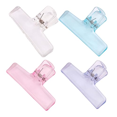 4 Stück transparente Acryl-Büroklammern, 74 mm, Büroklammern, Lebensmittelbeutel-Klammern für Lebensmittelbeutel, Dokumente, Zeichenbretter 4 Stück transparente Acryl-Büroklammern, 74 mm, Büroklammern, Lebensmittelbeutel-Klammern für Lebensmittelbeutel, Dokumente, Zeichenbretter von NPXUAMTJ