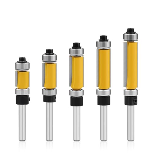 5/15 Pcs 1/4 Zoll Schaftlager Trimmschneider Holzfräsenschneider Mit Gerader Holzbearbeitungsfräsen von NPXUAMTJ