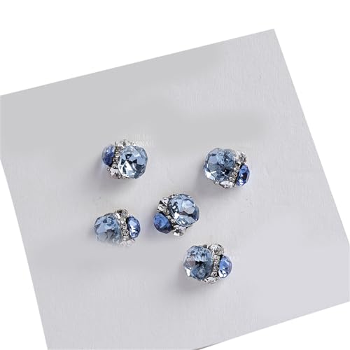 5 Stück Strasssteine Klar Charms 3D Nägel Kunst Strasssteine Kristall Nägel Kunst Dekorationen für Hochzeit von NPXUAMTJ