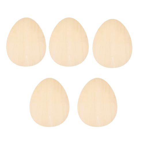 5 Stück unlackierte Holzscheiben, Hasen, Eier, Form, Holzausschnitte zum Malen, Basteln, hängende Dekoration, Partyzubehör 5 Stück unlackierte Holzscheiben, Hasen, Eier, Form, Holzausschnitte zum Malen, Basteln, hängende Dekoration, Partyzubehör von NPXUAMTJ