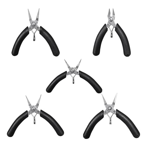 5 Stücke Multifauntal Schmuck Werkzeugset Schmuckzange Setzte Runde Nasenzange Für Professionelles Handwerk Und Reparatur von NPXUAMTJ