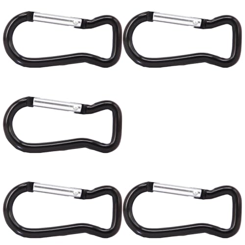 5 x Federverschlüsse in Fischform, Aluminiumlegierung, Karabinerhaken, Schlüsselanhänger, Schnallen, Hardware von NPXUAMTJ