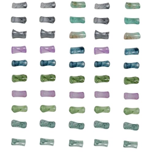 50 PCs Glas Lose Perlen Perlenversorgungen Bambusrohrform Für Schmuckherstellung Und Kinderhobbys Glashandwerk Bambusrohr Form Für Handgefertigte Schmuckherstellung von NPXUAMTJ