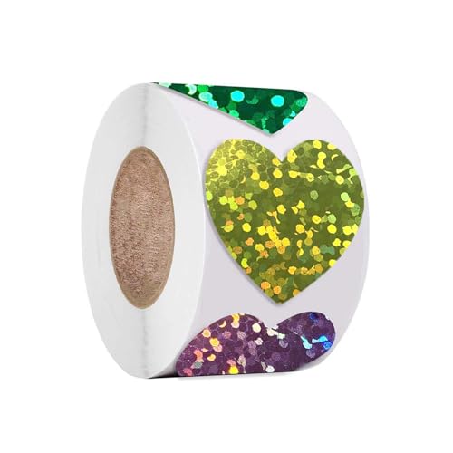 500 bunte Stern-Aufkleber, glitzernde Herz-Aufkleber, Verpackungsaufkleber für Scrapbooking, Verpackung, Belohnungsaufkleber für Kinder, Lehrer, Belohnungsaufkleber 500 bunte Stern-Aufkleber, glitzernde Herz-Aufkleber, Verpackungsaufkleber für Scrapbooking, Verpackung, Belohnungsaufkleber für Kinder, Lehrer, Belohnungsaufkleber von NPXUAMTJ