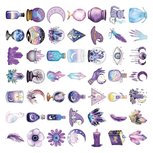 50Counts Witch Theme Sticker Wasserbeständiges Haustier Für Scrapbooking Laptop Journal Phone Cover Album Gepäck Ästhetik 50Counts Witch Theme Sticker Wasserbeständiges Haustier Für Scrapbooking Laptop Journal Phone Cover Album Gepäck Ästhetik von NPXUAMTJ