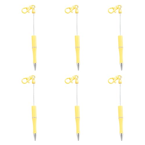 6 Stück 1,0 mm Kugelschreiber, glattes Schreiben, Perlen, Schlüsselanhänger, Perlen, schwarze Tinte, Perlen, Schreibwarenzubehör 6 Stück 1,0 mm Kugelschreiber, glattes Schreiben, Perlen, Schlüsselanhänger, Perlen, schwarze Tinte, Perlen, Schreibwarenzubehör von NPXUAMTJ