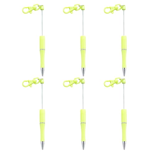 6 Stück 1,0 mm Kugelschreiber, glattes Schreiben, Perlen, Schlüsselanhänger, Perlen, schwarze Tinte, Perlen, Schreibwarenzubehör 6 Stück 1,0 mm Kugelschreiber, glattes Schreiben, Perlen, Schlüsselanhänger, Perlen, schwarze Tinte, Perlen, Schreibwarenzubehör von NPXUAMTJ