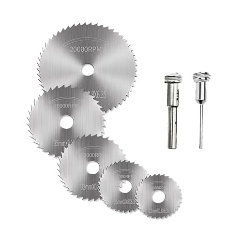 7-teiliges Hochgeschwindigkeitsstahl-Rundschneider-Set, 22 mm - 44 mm mit 3,17 mm/6,0 mm Dorn für Drehwerkzeug von NPXUAMTJ