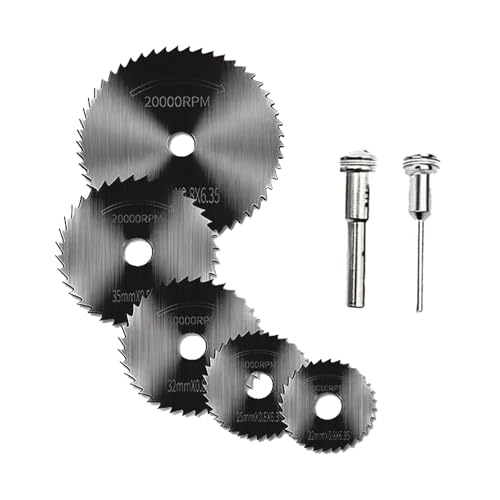 7-teiliges Hochgeschwindigkeitsstahl-Rundschneider-Set, 22 mm - 44 mm mit 3,17 mm/6,0 mm Dorn für Drehwerkzeug von NPXUAMTJ