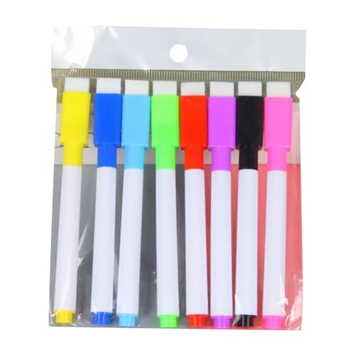 8 Farblöschbare Whiteboard Marker Mit Radiergummi 1 0 Mm Linie Breiter Magnetmarker Stift Für Whiteboards Flipchart Marker Office School Whiteboard Set von NPXUAMTJ