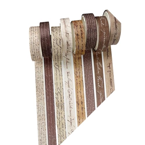 8pcs Ästhetisches Dekoratives Band 10 Mm Breites Kunstmaskelband Scrapbooking Dekorationsband Für Scrapbooking Journal Album Retro Klebeband von NPXUAMTJ