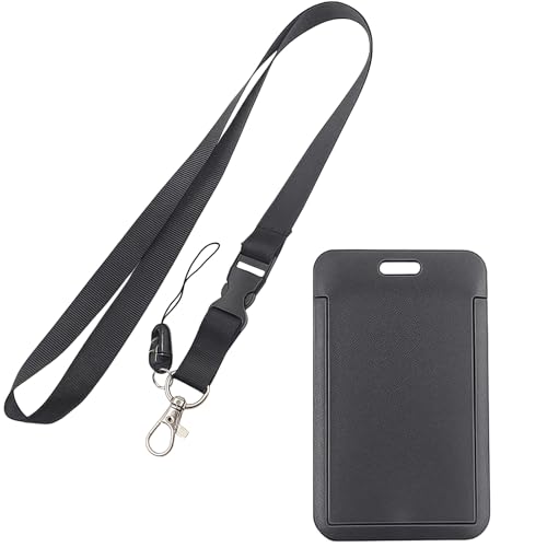 Abnehmbarer Neck Gurt Kartenhalter Schieber Bauchgehäuse Für Buspassen Abzeichen Keychain Büro Essentials ABS Kartenhalter Mit Polyester Lanyard Abnehmbarer Neck Gurt Kartenhalter Schieber Bauchgehäuse Für Buspassen Abzeichen Keychain Büro Essentials ABS Kartenhalter Mit Polyester Lanyard von NPXUAMTJ