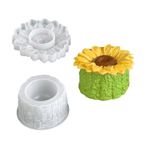 Blumenförmige Silikonkerzenbecherform Für Harz Handwerkern Und Handgefertigte Lagerbehälter Silikonlager Glasform von NPXUAMTJ