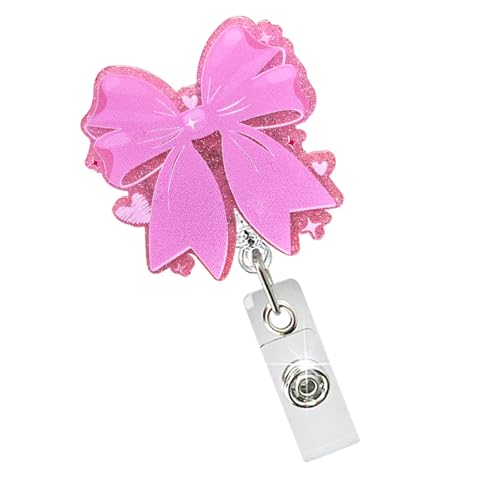 Bowknot Abzeichen Rollen Für Krankenschwester Doctor Student Teacher Retractable Badges Rollenkartenhalter Mit Metallpocket Clip Krankenpflegestudent Badge von NPXUAMTJ