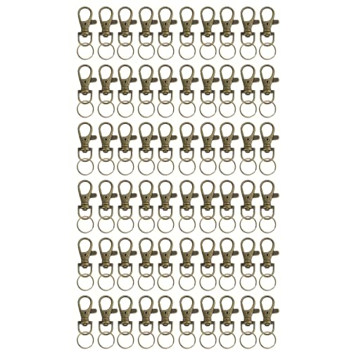 Bulk 60 Metal Swivels Schlüsselbund Accessoires Für Bastelbegeisterte Und Kreative Geschenkprojekte Hummerklauenverschluss Haken Vielseitige Rotierende Schlüsselring Anhänge von NPXUAMTJ