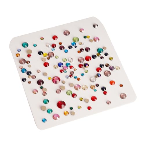 Bunte Glas-Strasssteine für Damen, flache Rückseite, Kunstkleidung für Bastelprojekte, einfach anzubringen, 100 Stück von NPXUAMTJ
