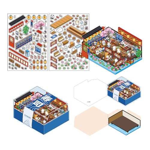 Cartoon Backladen Landschaft Aufkleber Ästhetische Aufkleber Szene Machen Scrapbooking Vorräte Für Erwachsene Kinder Szene Machen Dekorative Cartoon Landschaft Für Kind von NPXUAMTJ