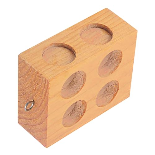 Doppelloch-Reibungsblöcke, 6 Löcher, Holzblock mit Haken, Schulbedarf, Physik, Experimentierausrüstung für Schüler von NPXUAMTJ