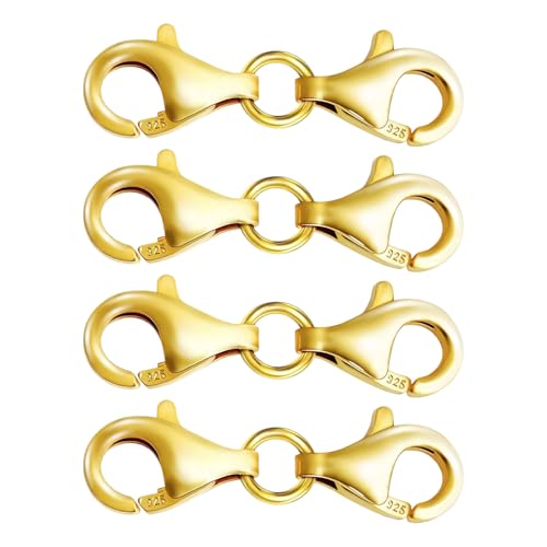 Elegante Silber Doppel Verschlussverbindungslink Silber Doppelhummer Klauenanschlüsse Für Halskette Und Armbandverstärkung von NPXUAMTJ