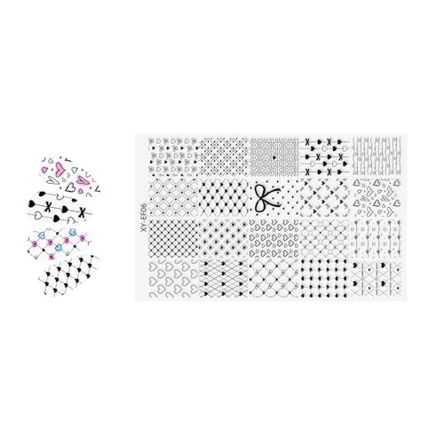Fashion Nails Art Stamping Plate Manicure Nails Art Designs Decoration Accessories for Home and Professional Salon Use Metal Stencils Fashion Nails Art Stamping Plate Manicure Nails Art Designs Decoration Accessories for Home and Professional Salon Use Metal Stencils von NPXUAMTJ