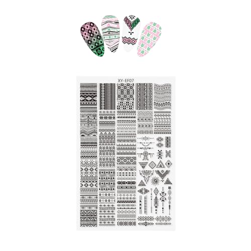 Fashion Nails Art Stamping Plate Manicure Nails Art Designs Decoration Accessories for Home and Professional Salon Use Metal Stencils Fashion Nails Art Stamping Plate Manicure Nails Art Designs Decoration Accessories for Home and Professional Salon Use Metal Stencils von NPXUAMTJ