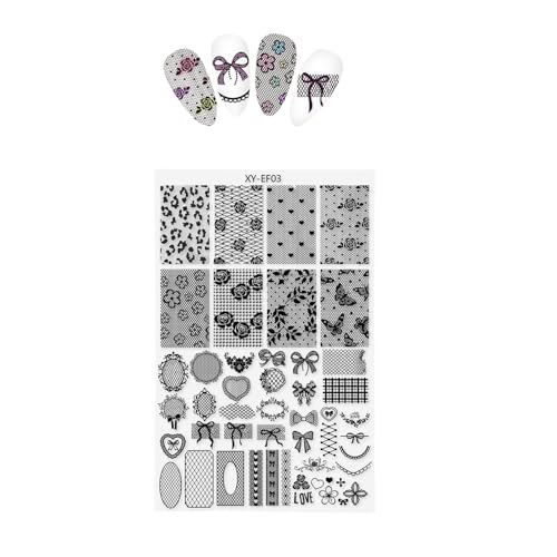 Fashion Nails Art Stamping Plate Manicure Nails Art Designs Decoration Accessories for Home and Professional Salon Use Metal Stencils Fashion Nails Art Stamping Plate Manicure Nails Art Designs Decoration Accessories for Home and Professional Salon Use Metal Stencils von NPXUAMTJ