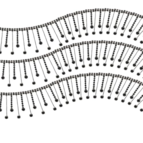 Glitzernde Strass-Fransen-Kette, schimmernder Kettengürtel für Mode-Enthusiasten und handgefertigtes Bastelzubehör Glitzernde Strass-Fransen-Kette, schimmernder Kettengürtel für Mode-Enthusiasten und handgefertigtes Bastelzubehör von NPXUAMTJ