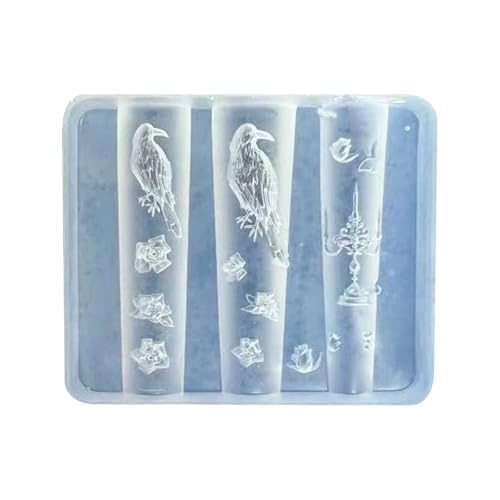 Handwerksform Für Einzigartige Manikürekunst Mit Eleganter Krähe Und Rosenkerl Muster Crow Rose Nagelform Handwerksform Für Einzigartige Manikürekunst Mit Eleganter Krähe Und Rosenkerl Muster Crow Rose Nagelform von NPXUAMTJ
