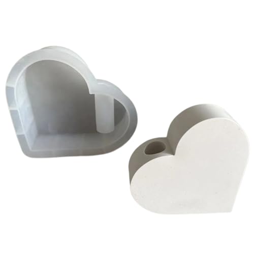 Herzförmige Halterform, 3D-Basis, Silikon, schöne Gips-Kerzenhalter-Formen, Schmuckherstellungswerkzeug Herzförmige Halterform, 3D-Basis, Silikon, schöne Gips-Kerzenhalter-Formen, Schmuckherstellungswerkzeug von NPXUAMTJ